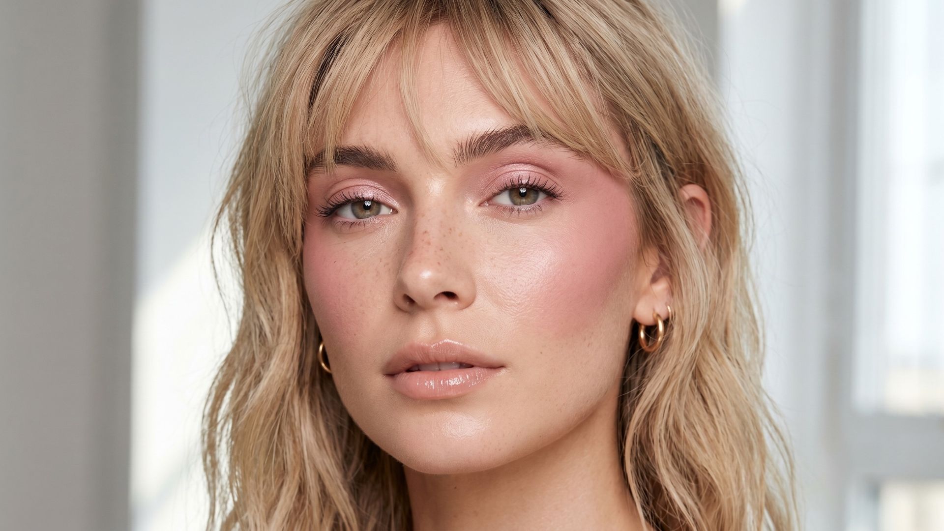blush draping girl makeup look