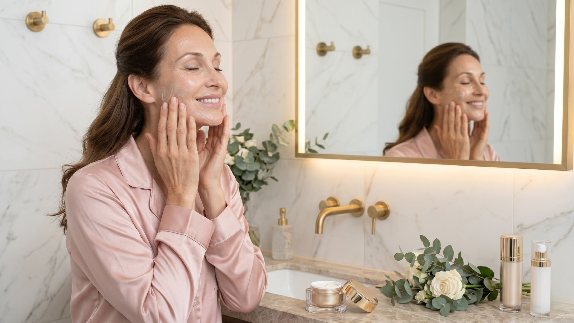 piękna i świadoma kobieta akceptacja, zmarszczki